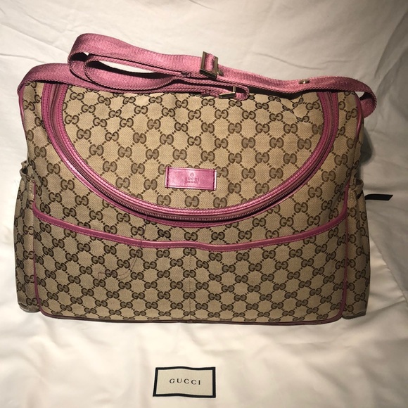 pink gucci changing bag